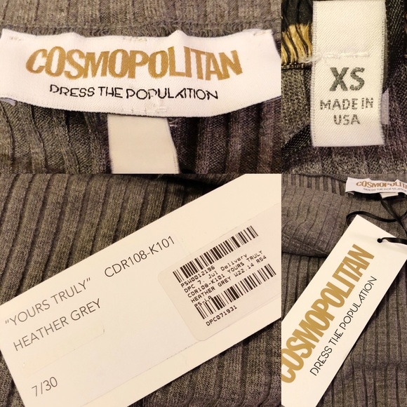 Cosmopolitan at Nordstrom | Yours Truly Heather Grey Body-con Mini Dress XS - Picture 7 of 8
